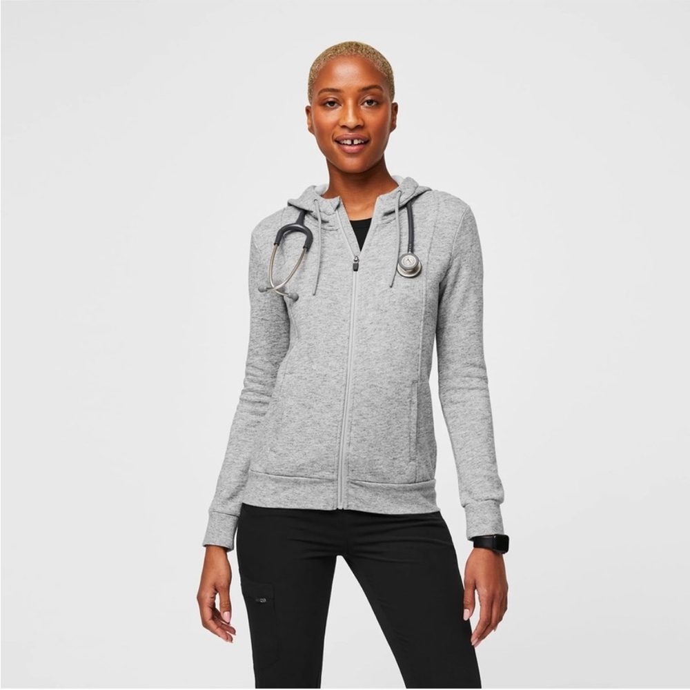 FIGS Essential Hoodie in Gray. Size Small.